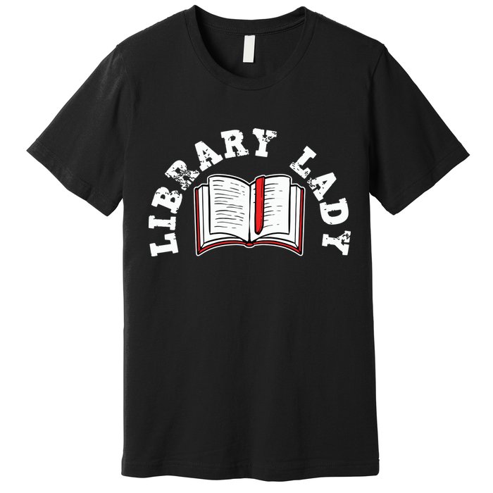 Library Librarian Bookworm Reading Books Premium T-Shirt