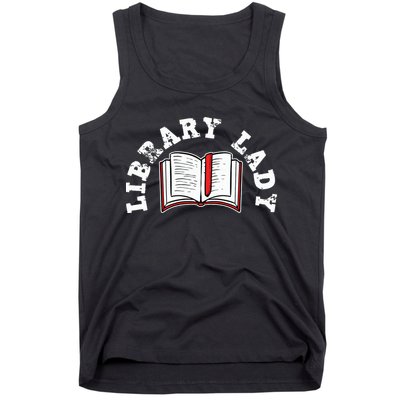 Library Librarian Bookworm Reading Books Tank Top