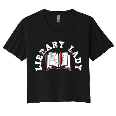 Library Librarian Bookworm Reading Books Crop Top