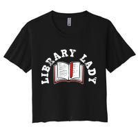 Library Librarian Bookworm Reading Books Crop Top