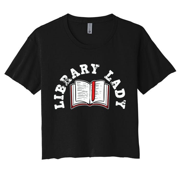 Library Librarian Bookworm Reading Books Crop Top