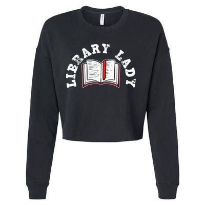 Library Librarian Bookworm Reading Books Cropped Pullover Crew