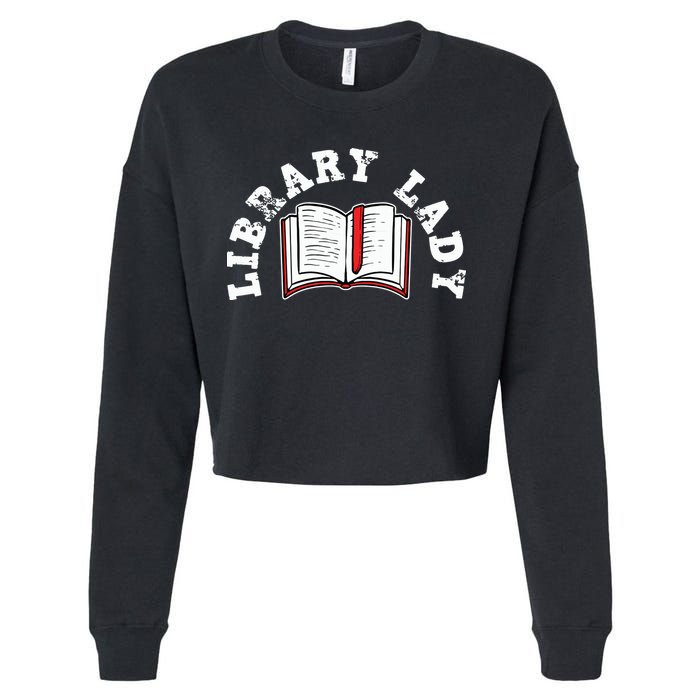 Library Librarian Bookworm Reading Books Cropped Pullover Crew