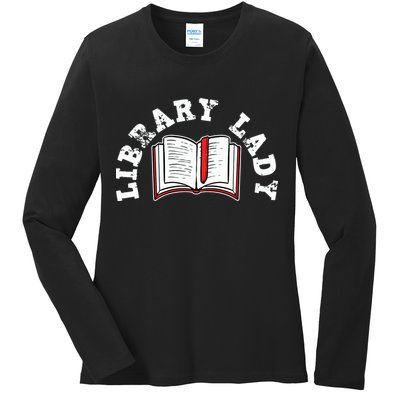 Library Librarian Bookworm Reading Books Ladies Long Sleeve Shirt