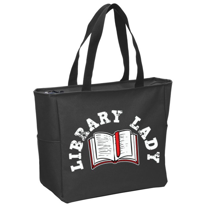 Library Librarian Bookworm Reading Books Zip Tote Bag