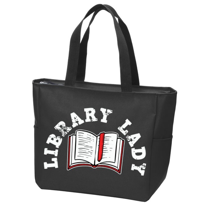 Library Librarian Bookworm Reading Books Zip Tote Bag