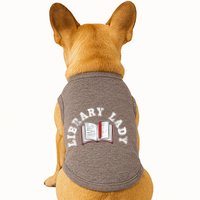 Library Librarian Bookworm Reading Books Doggie Tank