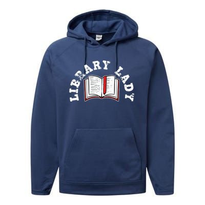 Library Librarian Bookworm Reading Books Performance Fleece Hoodie