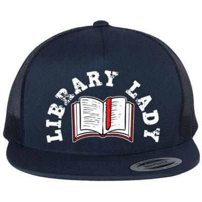 Library Librarian Bookworm Reading Books Flat Bill Trucker Hat