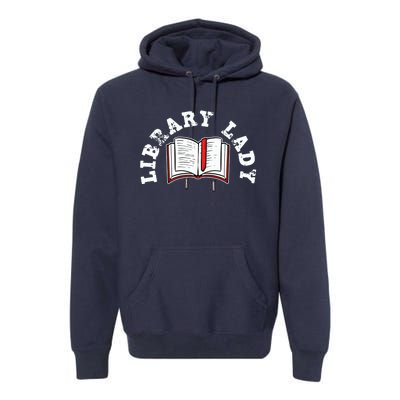 Library Librarian Bookworm Reading Books Premium Hoodie