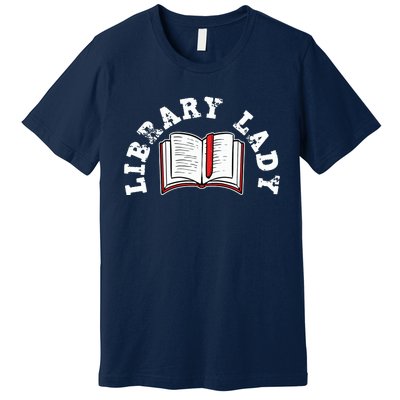 Library Librarian Bookworm Reading Books Premium T-Shirt