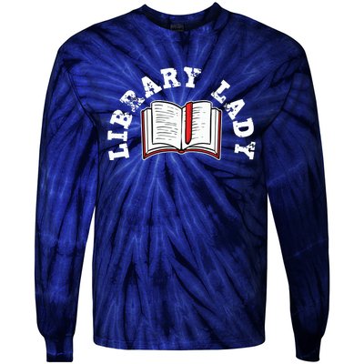 Library Librarian Bookworm Reading Books Tie-Dye Long Sleeve Shirt