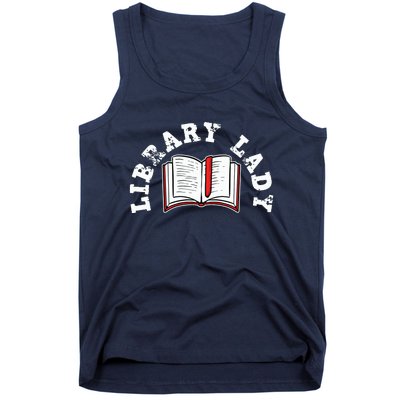 Library Librarian Bookworm Reading Books Tank Top