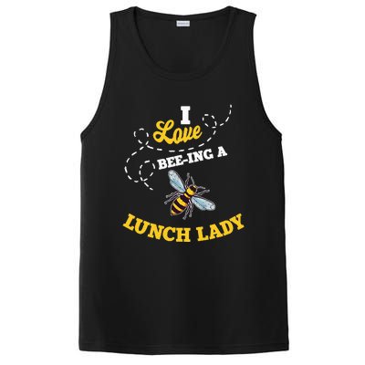 Lunch Lady Bee Lover Cafeteria School Food Service Crew PosiCharge Competitor Tank