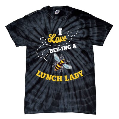 Lunch Lady Bee Lover Cafeteria School Food Service Crew Tie-Dye T-Shirt