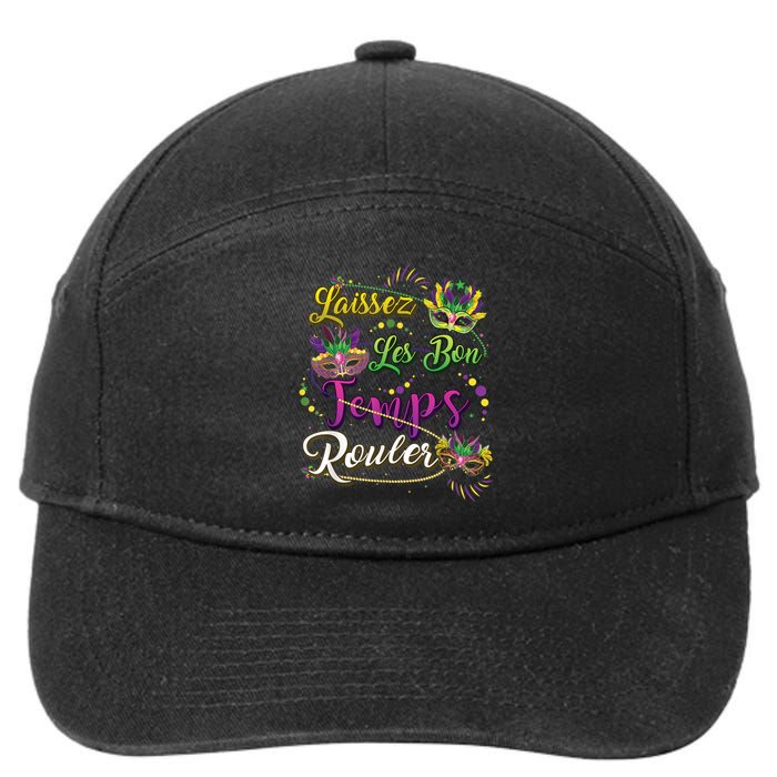 Laissez Les Bon Temps Rouler Mardi Gras Beads Tee   7-Panel Snapback Hat