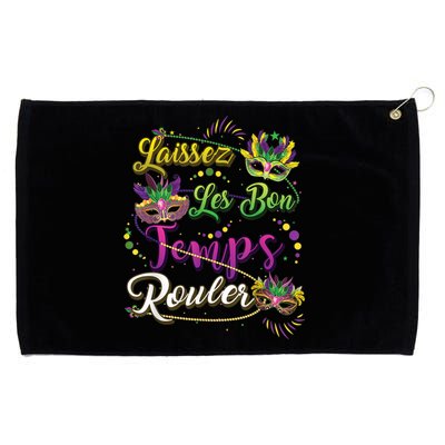 Laissez Les Bon Temps Rouler Mardi Gras Beads Tee   Grommeted Golf Towel