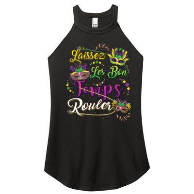 Laissez Les Bon Temps Rouler Mardi Gras Beads Tee   Women’s Perfect Tri Rocker Tank