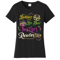 Laissez Les Bon Temps Rouler Mardi Gras Beads Tee   Women's T-Shirt