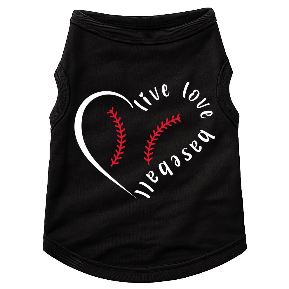 Live Love Baseball Funny Gift Baseball Lover Doggie Tank