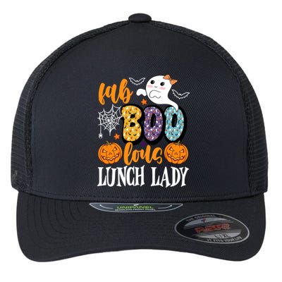 Lunch Lady Boo Halloween Festive Cute Flexfit Unipanel Trucker Cap