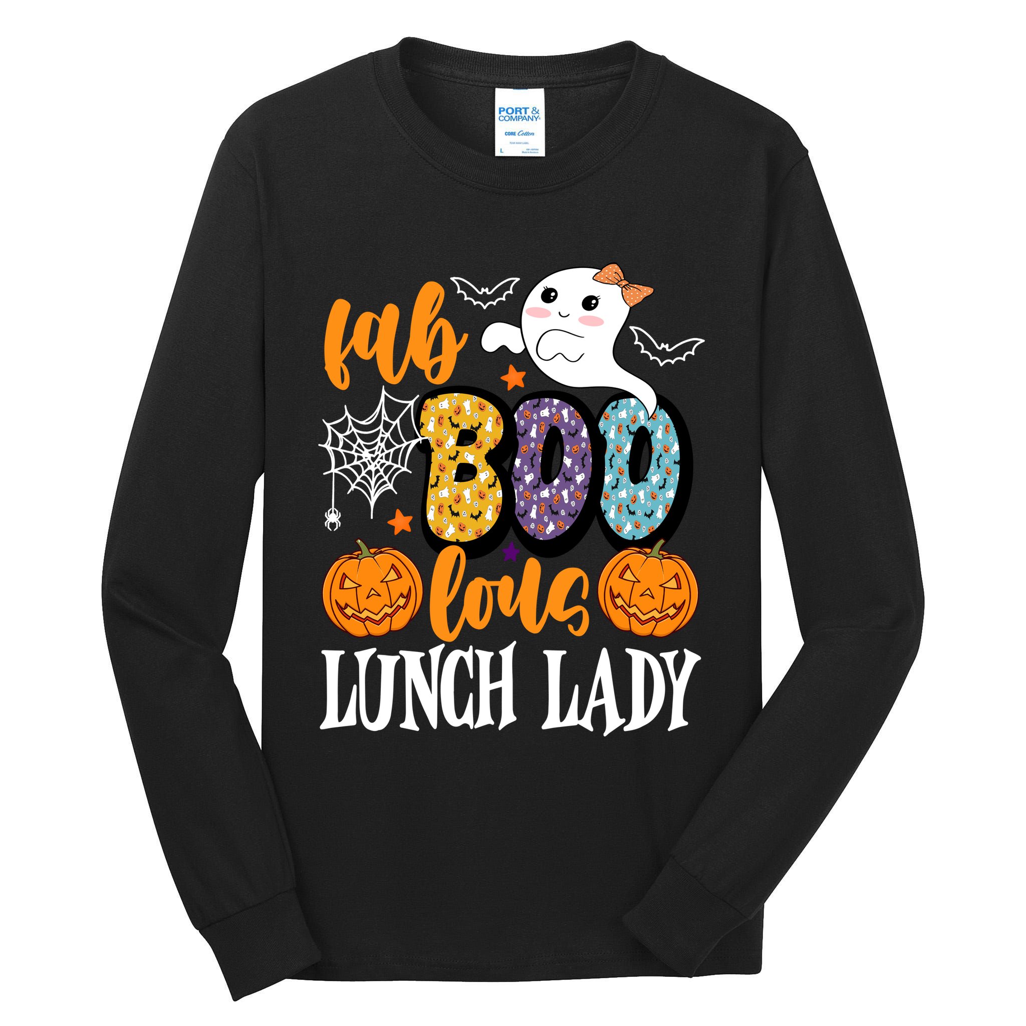 Lunch Lady Boo Halloween Festive Cute Tall Long Sleeve T-Shirt