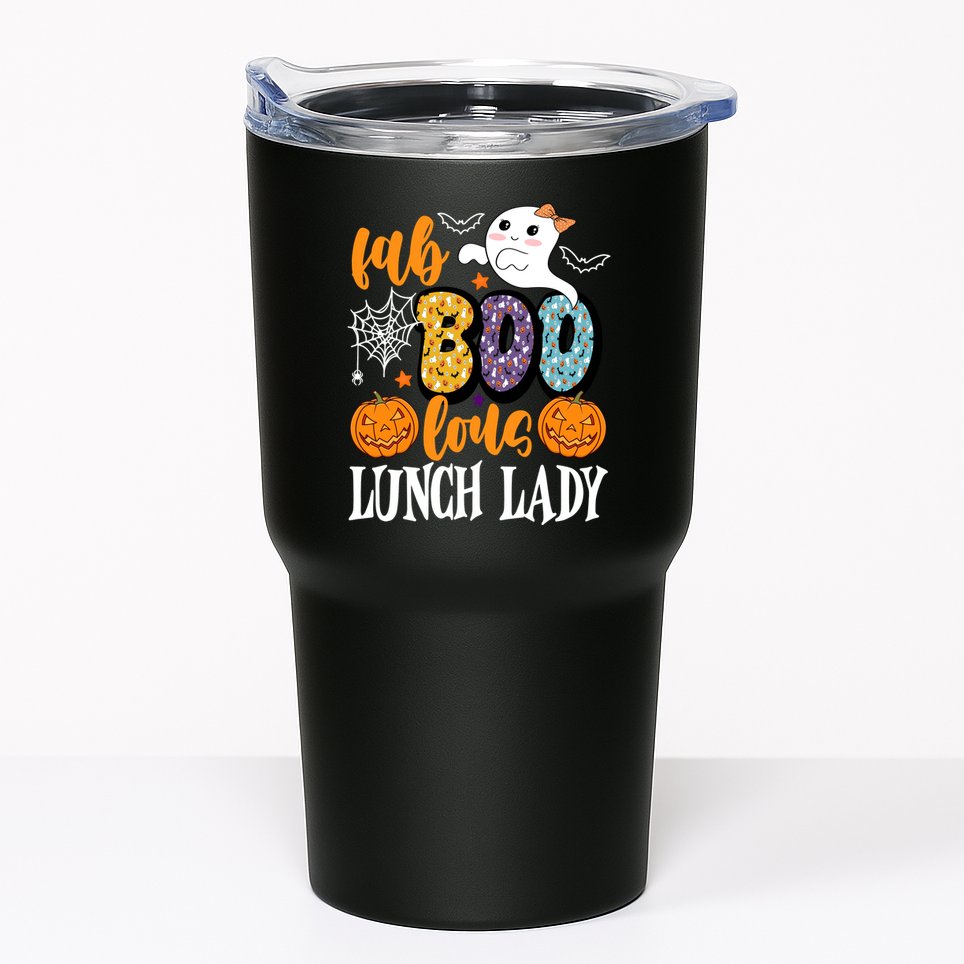 Lunch Lady Boo Halloween Festive Cute Tumbler