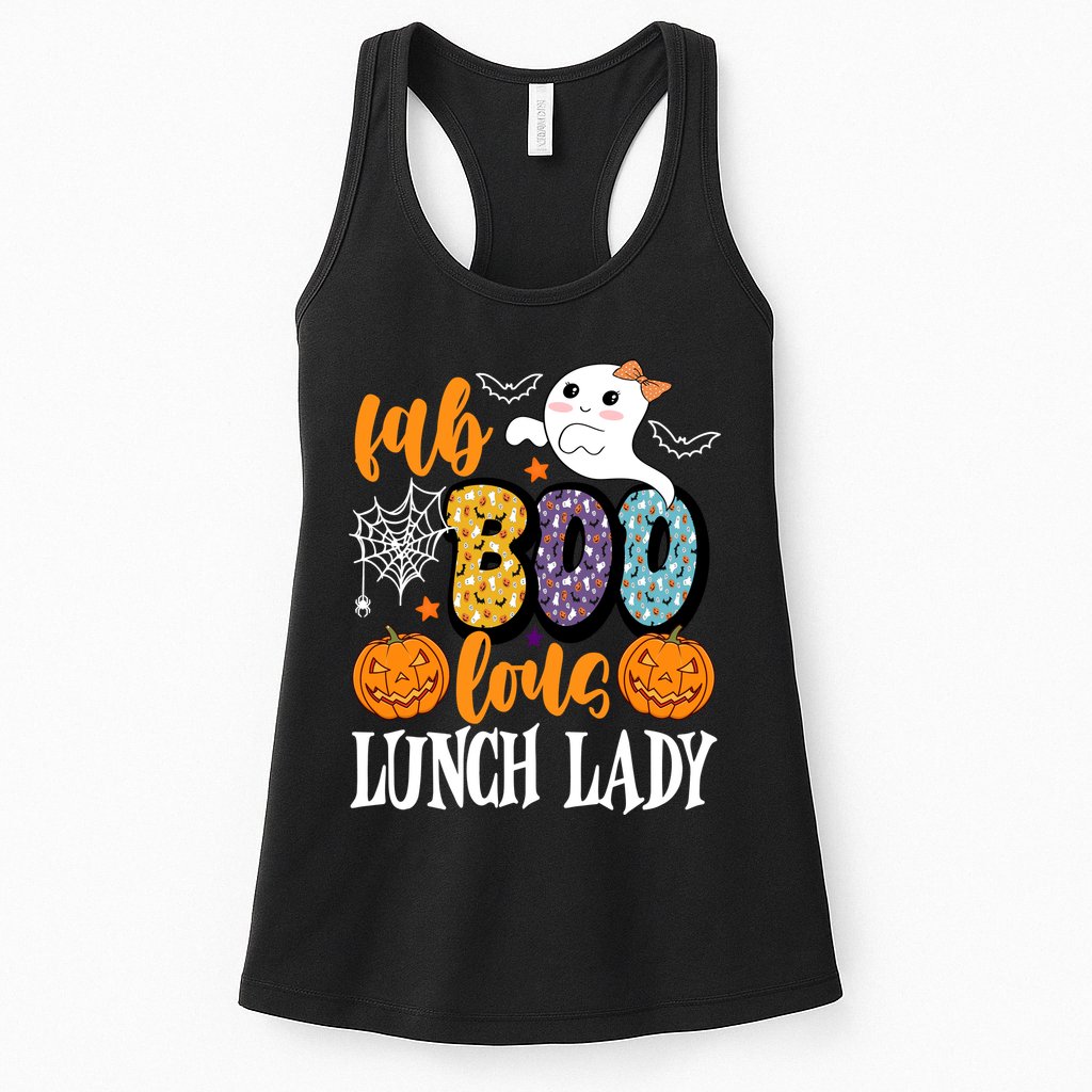 Lunch Lady Boo Halloween Festive Cute Womens Tank Top