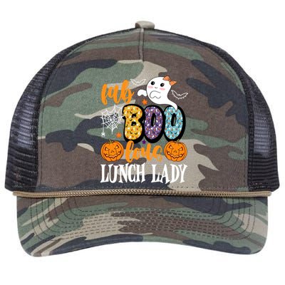 Lunch Lady Boo Halloween Festive Cute Retro Rope Trucker Hat Cap