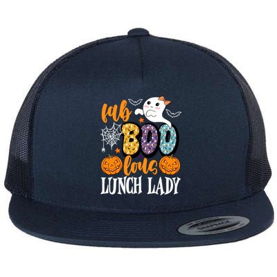 Lunch Lady Boo Halloween Festive Cute Flat Bill Trucker Hat