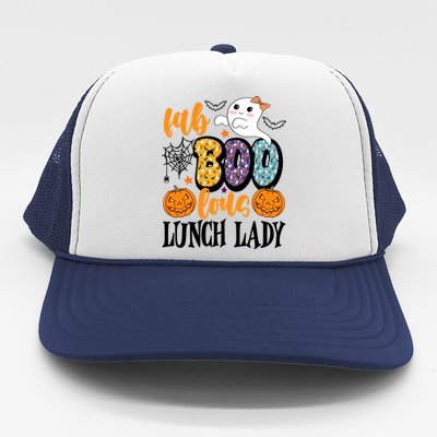 Lunch Lady Boo Halloween Festive Cute Trucker Hat