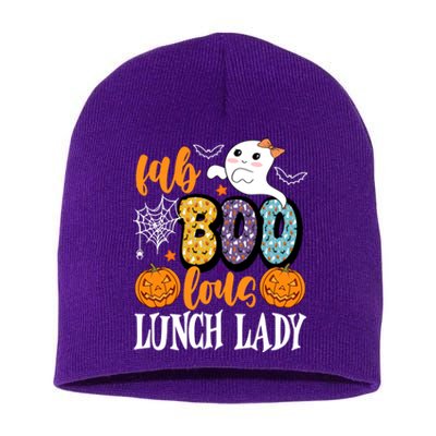 Lunch Lady Boo Halloween Festive Cute Short Acrylic Beanie