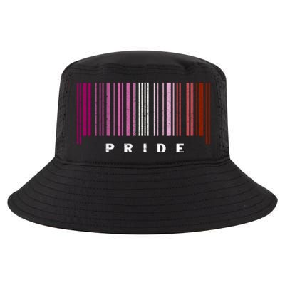 LGBT LESBIAN BARCODE Lesbian Flag LGBTQ Ally Pride Month Cool Comfort Performance Bucket Hat