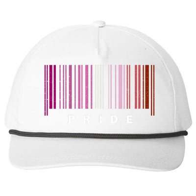 LGBT LESBIAN BARCODE Lesbian Flag LGBTQ Ally Pride Month Snapback Five-Panel Rope Hat