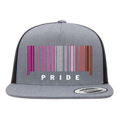 LGBT LESBIAN BARCODE Lesbian Flag LGBTQ Ally Pride Month Flat Bill Trucker Hat