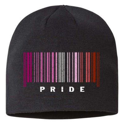 LGBT LESBIAN BARCODE Lesbian Flag LGBTQ Ally Pride Month Sustainable Beanie