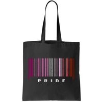 LGBT LESBIAN BARCODE Lesbian Flag LGBTQ Ally Pride Month Tote Bag