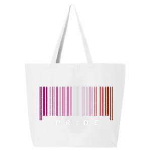 LGBT LESBIAN BARCODE Lesbian Flag LGBTQ Ally Pride Month 25L Jumbo Tote