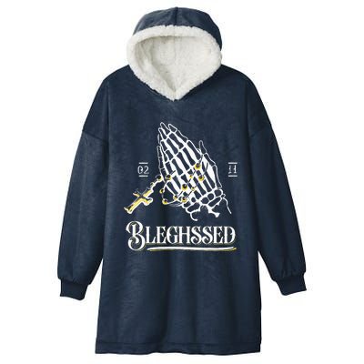 Live Laugh Blegh Bleghssed Heavy Metal Metalcore Deathcore Hooded Wearable Blanket