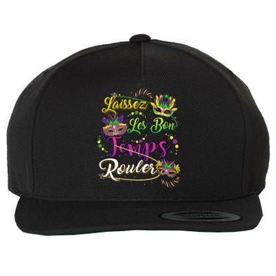 Laissez Les Bon Temps Rouler Mardi Gras Beads Tee Cool Gift Wool Snapback Cap