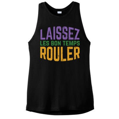 Laissez Les Bon Temps Rouler Mardi Gras Gift Ladies PosiCharge Tri-Blend Wicking Tank