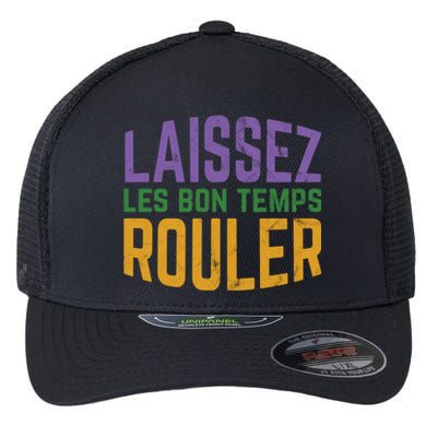 Laissez Les Bon Temps Rouler Mardi Gras Gift Flexfit Unipanel Trucker Cap