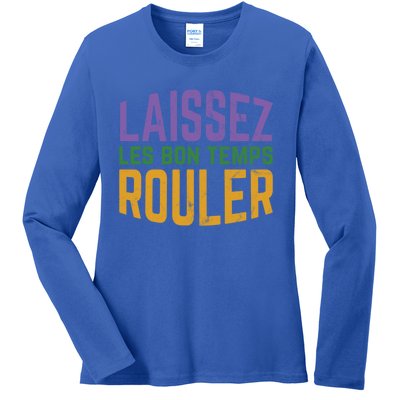 Laissez Les Bon Temps Rouler Mardi Gras Gift Ladies Long Sleeve Shirt