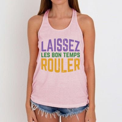 Laissez Les Bon Temps Rouler Mardi Gras Gift Women's Knotted Racerback Tank