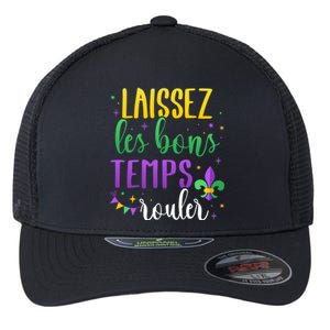 Laissez Les Bons Temps Rouler For Mardi Gras Party Gift Flexfit Unipanel Trucker Cap