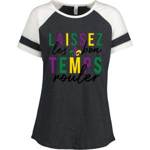 Laissez Les Bon Temps Rouler Mardi Gras Enza Ladies Jersey Colorblock Tee