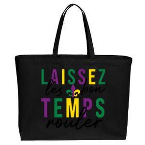 Laissez Les Bon Temps Rouler Mardi Gras Cotton Canvas Jumbo Tote