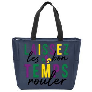 Laissez Les Bon Temps Rouler Mardi Gras Zip Tote Bag