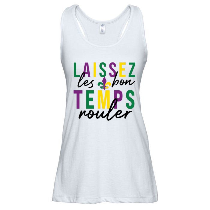 Laissez Les Bon Temps Rouler Mardi Gras Ladies Essential Flowy Tank