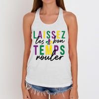 Laissez Les Bon Temps Rouler Mardi Gras Women's Knotted Racerback Tank